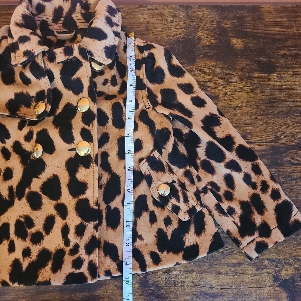 Baby GAP Leopard Print Trench  Coat 4 Years - Picture 4 of 8
